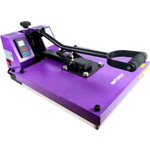 BetterSub 15x15 Industrial Heat Press Machine for T-Shirts, Sublimation, Transfers Digital LCD Control, Teflon Surface, Clamshell Design, Safe & Durable - Purple