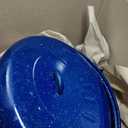 IMUSA USA 18" Traditional Vintage Style Blue Speckled Enamel on Steel Covered Oval Roaster