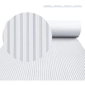 HZCHIONE Boat Flooring EVA Foam Boat Decking White 94"x35" Non-Slip Boat Mat Self-Adhesive Foam Boat Deck Flooring Carpet Mat Rolls for Kayak Deck Boat Yacht Flooring Motorboat