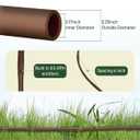 1/4" Drip Irrigation Tubing with 6" Emitter Spacing, (650 Ft Roll) Hydroponics Dripline with Built-in 0.5 GPH Dripper, Saving 80% Water, Drip Line for Garden Irrigation and Raised Beds (Brown)