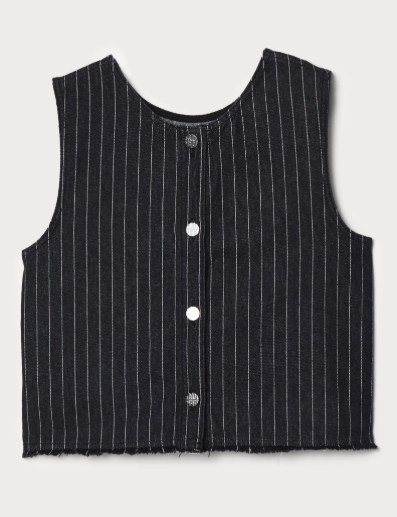 Baum und Pferdgarten MADINE - Waistcoat (10, Black Pinstripe Denim)