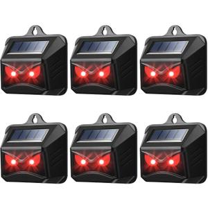 Solar Control Light Nocturnal Animal Repeller Outdoor Deterrent Devices Light Sensor Animal Repellent for Skunk Deer Coyote Fox Raccoon Cat Garden Yard Farm Chicken Coop (12, Black)
