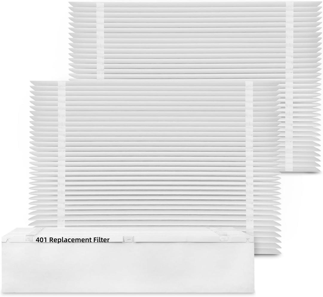 3-Pack 401 Replacement Filter Compatible with AprilAire 2400, Space-Gard 2400 Whole-House Air Purifier, MERV-10 Furnace Filter, 16x25x6 Air Filter