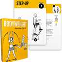 Bodyweight Exercises Cards, 62 Workout Cards Deck Large Size 5" x 3.5" Fitness Cards for Women & Men, Beginner Fitness Guide to Training Exercises at Home or Gym