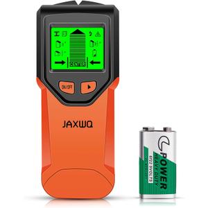 Stud Finder Wall Scanner - 5 in 1 Stud Finder Tool w/Smart Chip and HD LCD Display, Stud Detector Beam Finders for the Center and Edge of Wood AC Wire Metal Studs Joist Pipe (blood Orange)