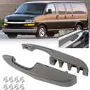 Interior Pull Handle Door Armrest Pair Compatible with Chevy GMC Vehicle 2003-2019 Express Van, Savana 1500 2500 3500 Replaces# 10388387, 10388386, 10388390, 15817114, 25750064, 10388389 (2Pair) (Gray)