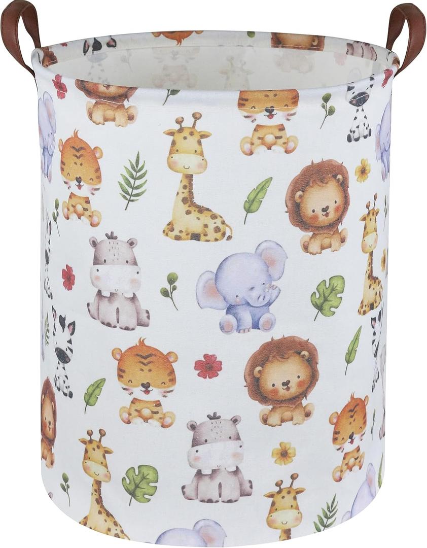 Kids Laundry Hamper, Baby Laundry Basket, Animal Storage Baskets for Kids Room Decor, Nursery Hamper, Bedroom, Toy Organizer, (Cute Animal)