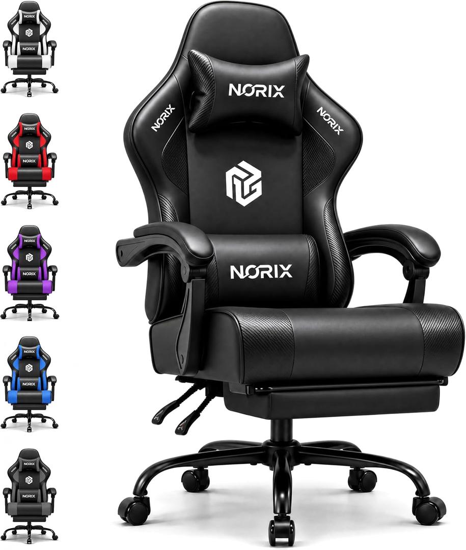 Video Gaming Chair for Adults with Footrest, 21-Inch