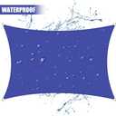 Neween Waterproof Sun Shade Sail Rectangle UV Block Canopy for Outdoor Patio and Garden, Yard Activities (13'x20', Blue)