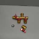 FINEST+ 4 Way Brass Hose Splitter, Solid Brass High Volume 4 Way Hose Splitter Valve with Metal Handle, Hose Connector 3/4", Hose Spigot Adapter 4 Valves with 4 Extra Rubber Washers