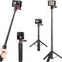 VRIG 20.1" Mini Extendable Gopro Tripod,Portable Selfie Stick Tripod for DJI OSMO Action 5Pro/4/3,GoPro Max Hero 13 12 11 10 9 8 7 6 5 4 3 3+ 2 1 Session,Insta360 X5/X4