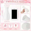 24 Pcs White Plastic Flower Vase Bulk for Centerpieces, Retro