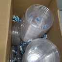 Jingmore 50 Pcs One Silly Goose Birthday Party Disposable Plastic Cups with Lids Straws 16 oz Cute Goose Decorations for Birthday Baby Showers Decorations Party Supplies (Blue)