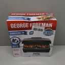 George Foreman Fully Submersible Grill, NEW Dishwasher Safe, Wash the Entire Grill, Easy-to-Clean Nonstick, Black/Grey