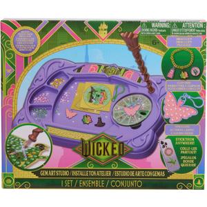 Universal Wicked Gem Art Studio  DIY Jewelry & Charm Craft Kit with Gems, Stickers & Workstation, Kids Craft Set Holiday Gift Ages 3+