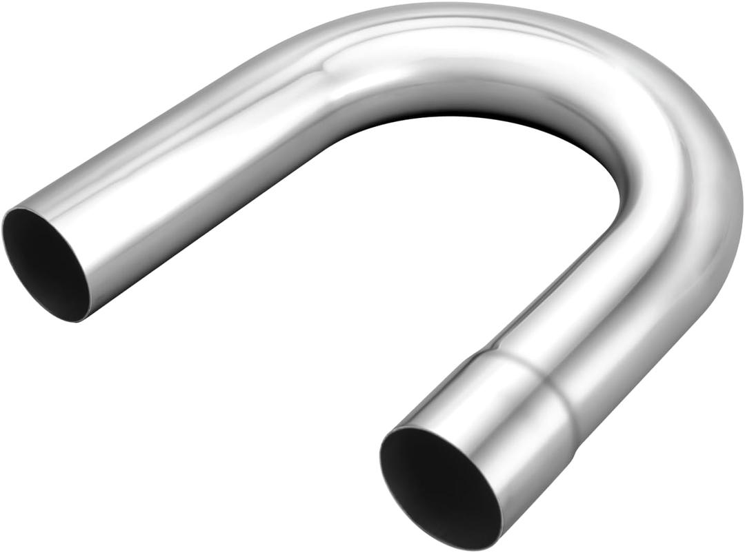LCGP 2.25"OD U Bend Exhaust Pipe Made of High Quality Stainless Steel DIY Exhaust Pipe