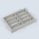 AUTOARK 8 Grid Sunglass Organizer,Eyeglass Eyewear Display Tray,Glasses Watches Jewelry Showcase Display For Men Women,Grey Velvet,MKAJ011