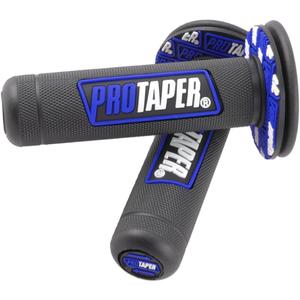 '7/8'' Motorcross Handle Grips Dirt Bike 22mm 24mm Truster Grips Motorcycle Ergonomic Bar End Non Slip Grip Gel Gep Scooter Cruiser Racing Mountain' (Pro taper, Black Blue)