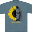 Kelsea Ballerini Official Merch Sunflower Face Tee (Medium, Blue)