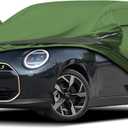 Heavy Duty Outdoor Car Cover Compatible with 2014-2026 Mini Cooper 2 Door,Waterproof All Weather for Automobiles, Outdoor Full Cover Rain Sun UV Protection with Zipper Cotton