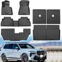 Custom for 2019-2025 2026 BMW X7 7 Seat Floor Mats Trunk Cargo Liner and 3rd Backrest Mats Full Set X7 G07 Accessories TPE All Weather (Only for 7 Seater)