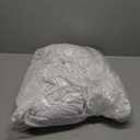 Outpain 2 Pack 6FT White Velvet Tablecloth Rectangle 90x132 inch - Heavyweight Luxury Fitted Table Cover with Floor-Length Skirt, Wrinkle-Free Stretch Fabric for Wedding Receptions/Banquet Decor