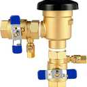 MorningRo 34-720A 1" 720A Brass Pressure Vacuum Breaker Assembly for Water Lines Valve Assembly Max 400 PSI Backflow Preventer Valve to Maintain Plumbing System Integrity (Blue)