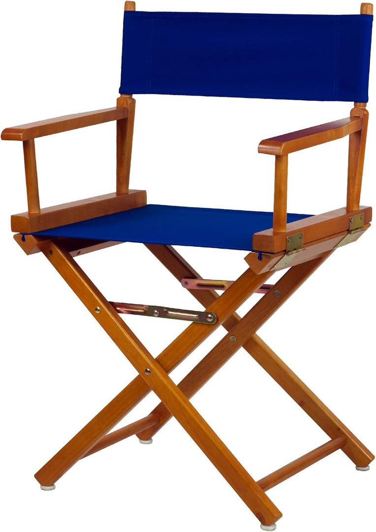 Casual Home 18" Director's Chair Honey Oak Frame with Royal Blue Canvas, 18 in