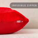 DFXSZ Christmas Pillow Covers 18x18 Yellow Line Red Christmas Tree Decoration Soft Plush Faux Fur Jacquard Throw Pillows for Bedroom Sofa Holiday Festivals Winter Home Decor PTK064B18