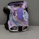Pawaboo Pet Carrier Backpack, Adjustable Pet Front Cat Dog Carrier Backpack Travel Bag, Legs Out, Easy-Fit for Traveling Hiking Camping for Small Medium Dogs, Large Size, Black & Purple Daisy