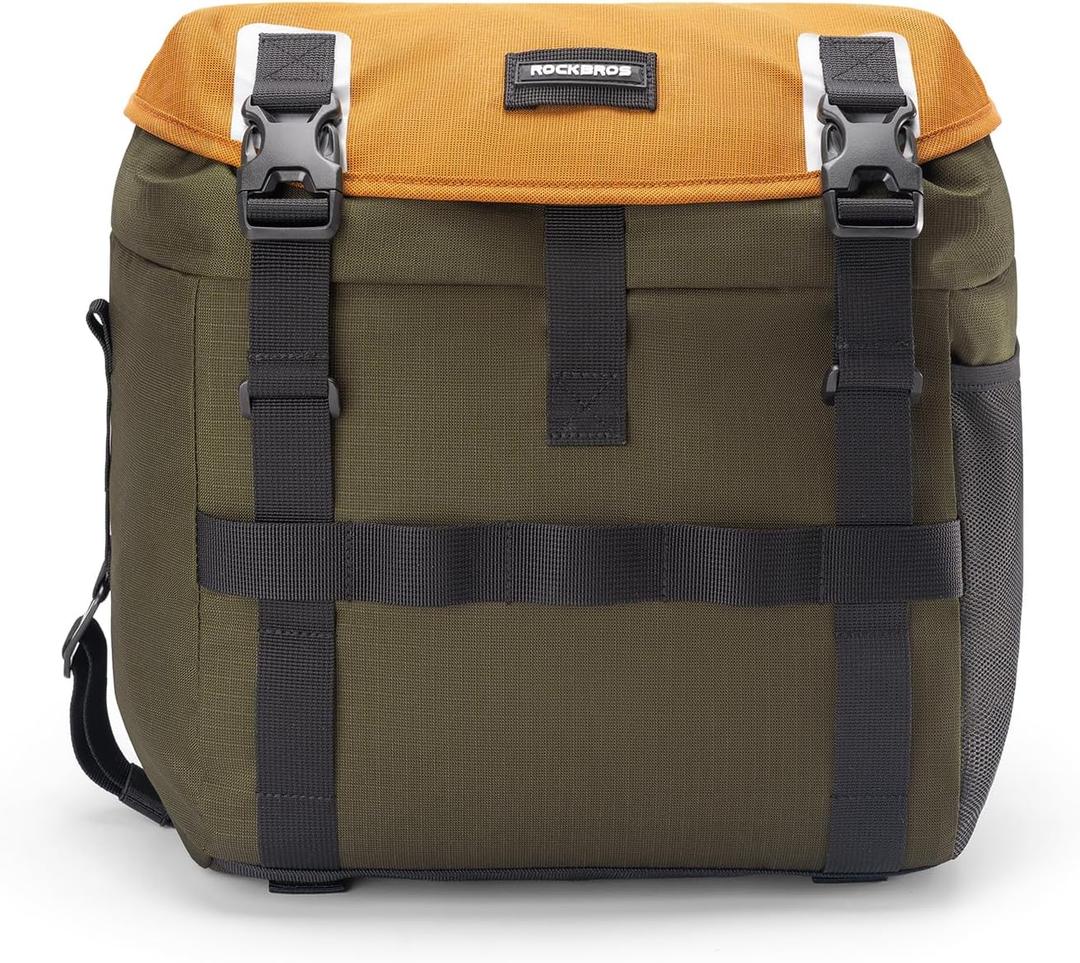 ROCKBROS Bike Handlebar Bag Waterproof Cycling Pouch 24L Bicycle Front Storage Pouch Bag with Shoulder Strap