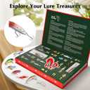 Advent Calendar Fishing Christmas Countdown, 24 Days of Lures and Tackle, Christmas Countdown Gift Blind Box for Father Grandpa Brother