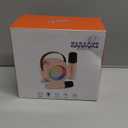 Mini Karaoke Machine, Portable Bluetooth Speaker with 2 Wireless Microphones for Kids & Adults, Karaoke Microphone with LED Lights, Gifts for Girls & Boys