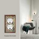 Decorative Art Light Switch Covers Vintage Bird - Flower Painting 1 Gang Single Duplex Outlet Wall Plate Switchplate Electrical Faceplate for Home Decor
