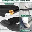 Garden Hose 50 FT, Non-Expanding, Lightweight Water Hose with 3/4", Easy Storage, Portable and Flexible Kink-Free PVC Inner Core, 500 PSI Burst Strength Outdoor Hose for Garden, Yard and Lawn