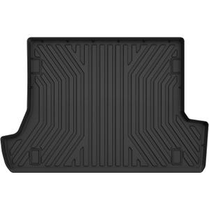 OEDRO Cargo Trunk Liner Floor Mat Compatible with 2010-2024 Toyota 4Runner with 3rd Row Seats, Unique Black TPE All-Weather Guard Cargo Mats