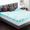 3 Inch Mattress Toppers Memory Foam Cooling Gel Infused for Enhanced Comfort, CertiPUR-US Certified Breathable Bed Topper Pad with Support for Sleeper, Full