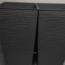 Mueller M-Resin Heavy Duty Tall Planters for Outdoor Plants, Indoor Grande Plant Pots, Boxes, Trees, Flower Pots, 2-Piece Set, 27.5, Modern Design, Built-in Drainage, Front Porch Decor, Dark Grey