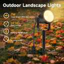 Outdoor Landscape Lighting - 12Pack Outdoor Spot Lights with Connectors & Transformer for Yard Plant Lawn Tree Flags House Garden Fence - 7W Warm Yellow 3000K Spotlights with IP65 Waterproof
