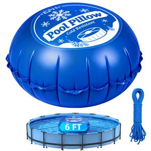 bundle 3ft round x4 + 4ft round x1 Round Pool Pillows for Above Ground Po inols, Cold-Resistant Pillow