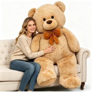 MaoGoLan Giant 47" Teddy Bear Stuffed Animal, Cuddly Large Classic Teddy Bear Plush Toy Gift for Girlfriend Boyfriend Kid, 4ft Brown Stuffed Animal for Valentines Day Birthday Gift Baby Shower Decor