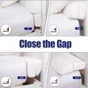 HOMBYS Wedge Pillow Headboard for Bed Gap,Foldable Bed Wedge Gap Filler King Size,Matterss Gap Filler,Multi Functional Bed Crack Pillow, Fill The Gap (0-7") Between Your Headboard and Mattress,White
