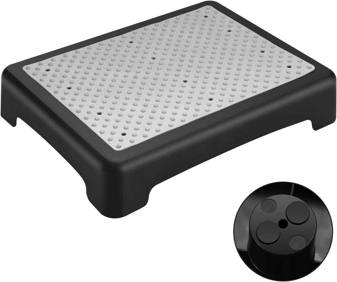 Fotree Step Stool, Indoor Outdoor Non-Slip Platform Step Stools for Adults  Elderly Senior, Portable Anti-Fall Safety Step Platform, Large Size 3.5 Inch High Rise Stairs (Black-gray)