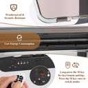 Smart Cat Door for Interior & Exterior, Flap Opening is 7.67 (H) by 7'' (W), RFID Cat Pet Door with 3 RFID Collar Sensor Keys & 1 Remote & 4 Way Locking Cat Flap, Automatic Opening Cat Door (Black)