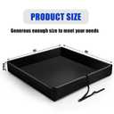 Wettarn Folding Duck Pond 4'x 4' Portable Spill Containment Berm Wall Containment Berm(Black)