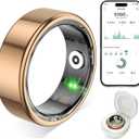 Smart Ring for Women Men,Fitness Tracker Ring with Heart Rate, Sleep Monitoring, Blood Oxygen, Step Counting for iOS and Android, No Subscription Fee, size: 1" Diameter