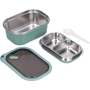 Lunch Box 1200ml 2 Layers Hot Food Lunch Containers with Spoon, Portable Adult Bento Lunch Box Cold and Hot Food Storage for School Office Outdoor Travel