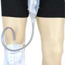 Male Urine Collector, Wearable Urine Collection Bag for Men, Men's Portable External Catheter Device with Two 1000ml Urine Bag Reusable (L)