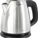 Chef’sChoice Electric Kettle 1500 Watts Cordless Compact Water Boiler Features Stainless Steel Construction Boil Dry Protection & Auto Shut Off Easy Pour, 1-Liter, Metallic