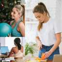 Hair Ties for Girls Women Ladies Hair Accessories Flosius 10 Pcs Ponytail Holders Elastics Hair Bands No Damage Bracelet Hair Ties for Thick Hair Soft Sports Hair Ties (A)